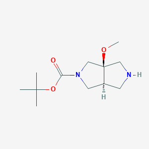 molecular formula C12H22N2O3 B2819554 Tert-butyl trans-3a-methoxy-octahydropyrrolo[3,4-c]pyrrole-2-carboxylate CAS No. 2090176-69-3