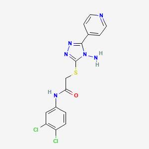 2-{[4-amino-5-(pyridin-4-yl)-4H-1,2,4-triazol-3-yl]sulfanyl}-N-(3,4-dichlorophenyl)acetamide