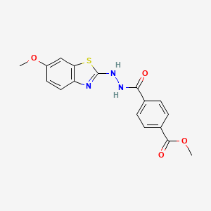 Methyl 4-(2-(6-methoxybenzo[d]thiazol-2-yl)hydrazinecarbonyl)benzoate