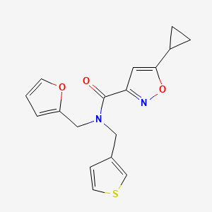 5-cyclopropyl-N-(furan-2-ylmethyl)-N-(thiophen-3-ylmethyl)isoxazole-3-carboxamide