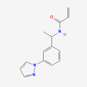 N-[1-(3-Pyrazol-1-ylphenyl)ethyl]prop-2-enamide
