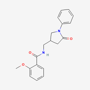 2-methoxy-N-((5-oxo-1-phenylpyrrolidin-3-yl)methyl)benzamide