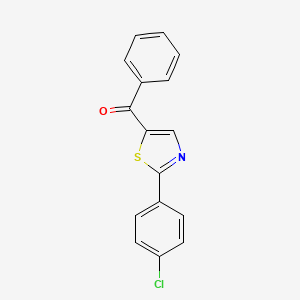 molecular formula C16H10ClNOS B2819591 5-benzoyl-2-(4-chlorophenyl)-1,3-thiazole CAS No. 338779-69-4