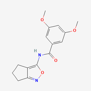molecular formula C15H16N2O4 B2819606 N-(5,6-dihydro-4H-cyclopenta[c]isoxazol-3-yl)-3,5-dimethoxybenzamide CAS No. 941879-06-7