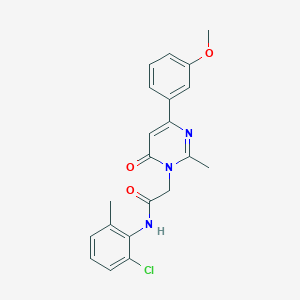 molecular formula C21H20ClN3O3 B2819611 N-(2-chloro-6-methylphenyl)-2-[4-(3-methoxyphenyl)-2-methyl-6-oxo-1,6-dihydropyrimidin-1-yl]acetamide CAS No. 2319846-79-0