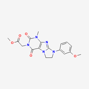 Methyl 2-[6-(3-methoxyphenyl)-4-methyl-1,3-dioxo-7,8-dihydropurino[7,8-a]imidazol-2-yl]acetate