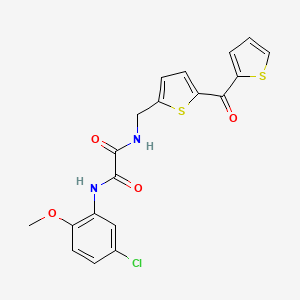 molecular formula C19H15ClN2O4S2 B2819620 N1-(5-chloro-2-methoxyphenyl)-N2-((5-(thiophene-2-carbonyl)thiophen-2-yl)methyl)oxalamide CAS No. 1797299-14-9