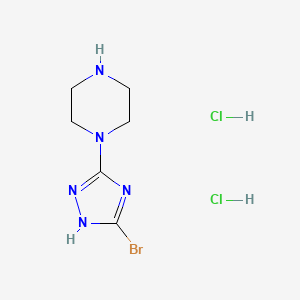 1-(3-Bromo-1H-1,2,4-triazol-5-YL)piperazine 2hcl
