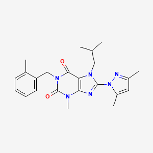 8-(3,5-dimethyl-1H-pyrazol-1-yl)-7-isobutyl-3-methyl-1-(2-methylbenzyl)-1H-purine-2,6(3H,7H)-dione