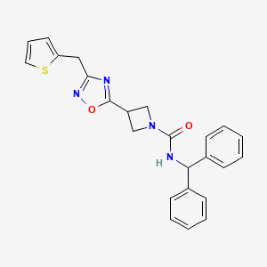 N-benzhydryl-3-(3-(thiophen-2-ylmethyl)-1,2,4-oxadiazol-5-yl)azetidine-1-carboxamide