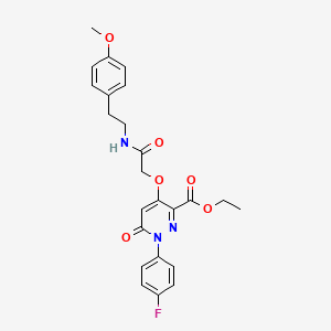 Ethyl 1-(4-fluorophenyl)-4-(2-((4-methoxyphenethyl)amino)-2-oxoethoxy)-6-oxo-1,6-dihydropyridazine-3-carboxylate