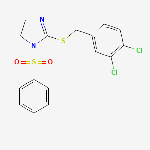 2-((3,4-dichlorobenzyl)thio)-1-tosyl-4,5-dihydro-1H-imidazole