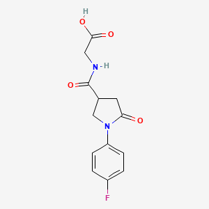 2-[[1-(4-Fluorophenyl)-5-oxopyrrolidine-3-carbonyl]amino]acetic acid