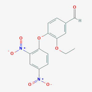 molecular formula C15H12N2O7 B2819641 4-(2,4-Dinitrophenoxy)-3-ethoxybenzaldehyde CAS No. 22540-03-0