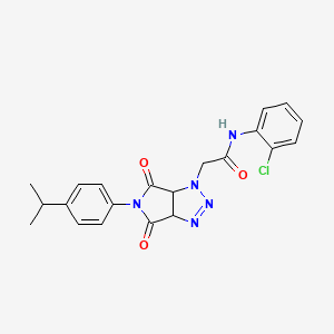 N-(2-chlorophenyl)-2-[5-(4-isopropylphenyl)-4,6-dioxo-4,5,6,6a-tetrahydropyrrolo[3,4-d][1,2,3]triazol-1(3aH)-yl]acetamide