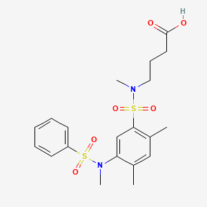 4-(N,2,4-trimethyl-5-(N-methylphenylsulfonamido)phenylsulfonamido)butanoic acid