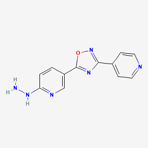 2-Hydrazinyl-5-[3-(pyridin-4-yl)-1,2,4-oxadiazol-5-yl]pyridine