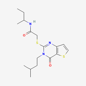 N-butan-2-yl-2-[3-(3-methylbutyl)-4-oxothieno[3,2-d]pyrimidin-2-yl]sulfanylacetamide