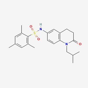 molecular formula C22H28N2O3S B2819649 N-(1-isobutyl-2-oxo-1,2,3,4-tetrahydroquinolin-6-yl)-2,4,6-trimethylbenzenesulfonamide CAS No. 941912-31-8