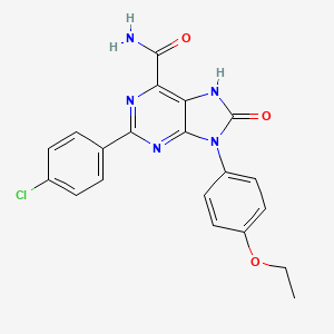 2-(4-chlorophenyl)-9-(4-ethoxyphenyl)-8-oxo-8,9-dihydro-7H-purine-6-carboxamide