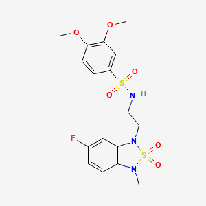 N-(2-(6-fluoro-3-methyl-2,2-dioxidobenzo[c][1,2,5]thiadiazol-1(3H)-yl)ethyl)-3,4-dimethoxybenzenesulfonamide