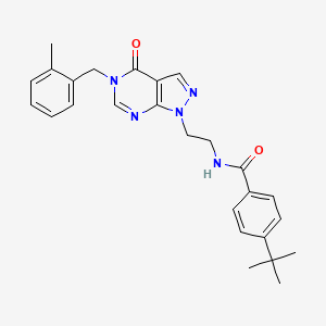 4-(tert-butyl)-N-(2-(5-(2-methylbenzyl)-4-oxo-4,5-dihydro-1H-pyrazolo[3,4-d]pyrimidin-1-yl)ethyl)benzamide