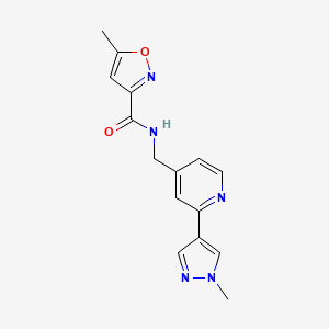 5-methyl-N-((2-(1-methyl-1H-pyrazol-4-yl)pyridin-4-yl)methyl)isoxazole-3-carboxamide