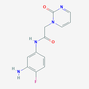 N-(3-amino-4-fluorophenyl)-2-(2-oxo-1,2-dihydropyrimidin-1-yl)acetamide