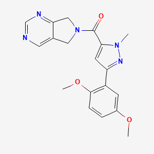 (3-(2,5-dimethoxyphenyl)-1-methyl-1H-pyrazol-5-yl)(5H-pyrrolo[3,4-d]pyrimidin-6(7H)-yl)methanone