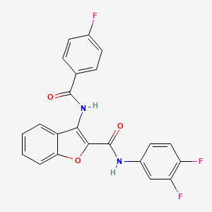 N-(3,4-difluorophenyl)-3-(4-fluorobenzamido)benzofuran-2-carboxamide