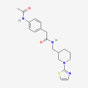 2-(4-acetamidophenyl)-N-((1-(thiazol-2-yl)piperidin-3-yl)methyl)acetamide