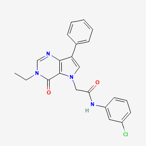 N-(3-chlorophenyl)-2-(3-ethyl-4-oxo-7-phenyl-3,4-dihydro-5H-pyrrolo[3,2-d]pyrimidin-5-yl)acetamide