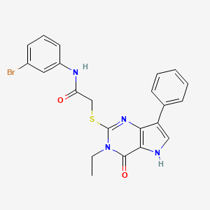 N-(3-bromophenyl)-2-((3-ethyl-4-oxo-7-phenyl-4,5-dihydro-3H-pyrrolo[3,2-d]pyrimidin-2-yl)thio)acetamide