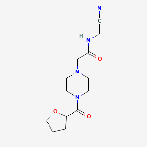 N-(cyanomethyl)-2-[4-(oxolane-2-carbonyl)piperazin-1-yl]acetamide