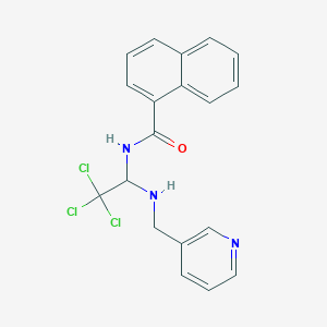 molecular formula C19H16Cl3N3O B2819683 N-(2,2,2-trichloro-1-{[(pyridin-3-yl)methyl]amino}ethyl)naphthalene-1-carboxamide CAS No. 324069-24-1