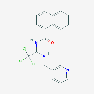 N-[2,2,2-trichloro-1-(pyridin-3-ylmethylamino)ethyl]naphthalene-1-carboxamide