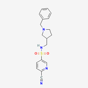 N-[(1-Benzylpyrrolidin-3-yl)methyl]-6-cyanopyridine-3-sulfonamide