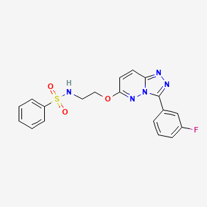 N-(2-((3-(3-fluorophenyl)-[1,2,4]triazolo[4,3-b]pyridazin-6-yl)oxy)ethyl)benzenesulfonamide