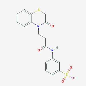 3-[3-(3-Oxo-1,4-benzothiazin-4-yl)propanoylamino]benzenesulfonyl fluoride