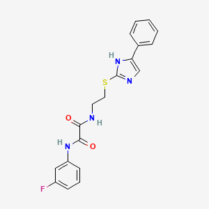 N1-(3-fluorophenyl)-N2-(2-((4-phenyl-1H-imidazol-2-yl)thio)ethyl)oxalamide