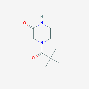 molecular formula C9H16N2O2 B2819702 4-(2,2-Dimethylpropanoyl)piperazin-2-one CAS No. 1250505-39-5