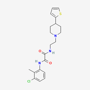 molecular formula C20H24ClN3O2S B2819703 N1-(3-chloro-2-methylphenyl)-N2-(2-(4-(thiophen-2-yl)piperidin-1-yl)ethyl)oxalamide CAS No. 1428373-76-5