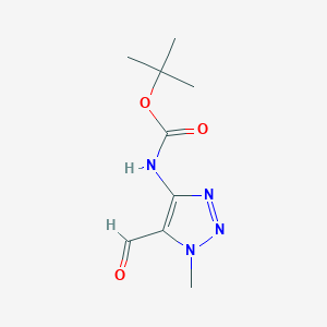 molecular formula C9H14N4O3 B2819705 tert-Butyl (5-formyl-1-methyl-1H-1,2,3-triazol-4-yl)carbamate CAS No. 2225142-18-5