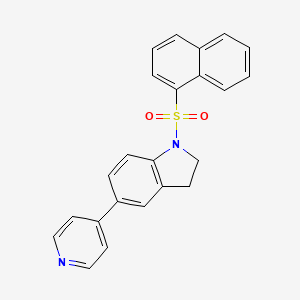 molecular formula C23H18N2O2S B2819712 1-(Naphthalen-1-ylsulfonyl)-5-(pyridin-4-yl)indoline CAS No. 2034614-06-5