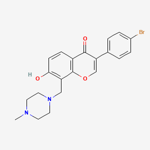 molecular formula C21H21BrN2O3 B2819716 3-(4-Bromophenyl)-7-hydroxy-8-[(4-methylpiperazin-1-yl)methyl]chromen-4-one CAS No. 637747-20-7