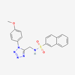 N-((1-(4-methoxyphenyl)-1H-tetrazol-5-yl)methyl)naphthalene-2-sulfonamide