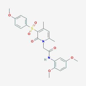 molecular formula C24H26N2O7S B2819725 N-(2,5-dimethoxyphenyl)-2-[3-(4-methoxybenzenesulfonyl)-4,6-dimethyl-2-oxo-1,2-dihydropyridin-1-yl]acetamide CAS No. 946215-81-2