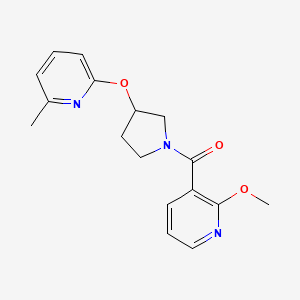 molecular formula C17H19N3O3 B2819738 2-methoxy-3-{3-[(6-methylpyridin-2-yl)oxy]pyrrolidine-1-carbonyl}pyridine CAS No. 1903246-64-9