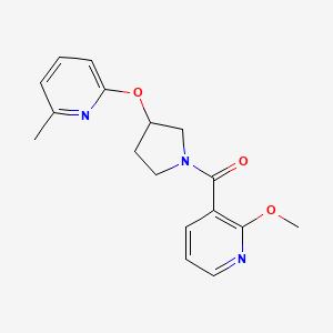molecular formula C17H19N3O3 B2819738 (2-Methoxypyridin-3-yl)(3-((6-methylpyridin-2-yl)oxy)pyrrolidin-1-yl)methanone CAS No. 1903246-64-9