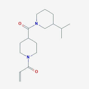 molecular formula C17H28N2O2 B2819740 1-[4-(3-Propan-2-ylpiperidine-1-carbonyl)piperidin-1-yl]prop-2-en-1-one CAS No. 2411297-62-4